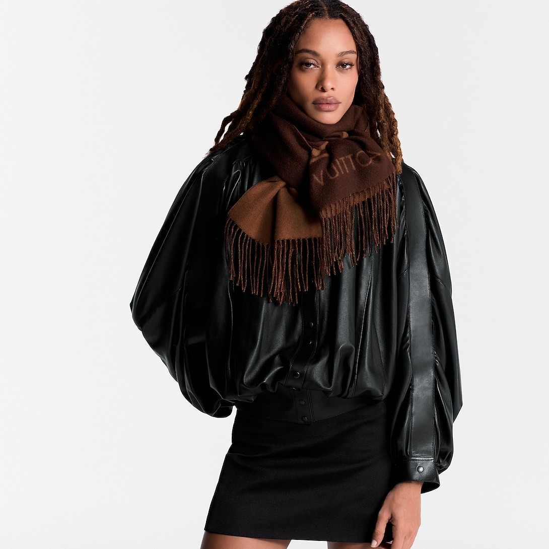 L0vis Vvtt0n Reykjavik Scarf Dark Brown For Women 74.8in/190cm M78125