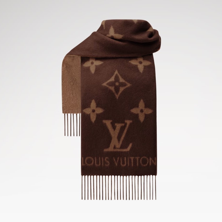 L0vis Vvtt0n Reykjavik Scarf Dark Brown For Women 74.8in/190cm M78125