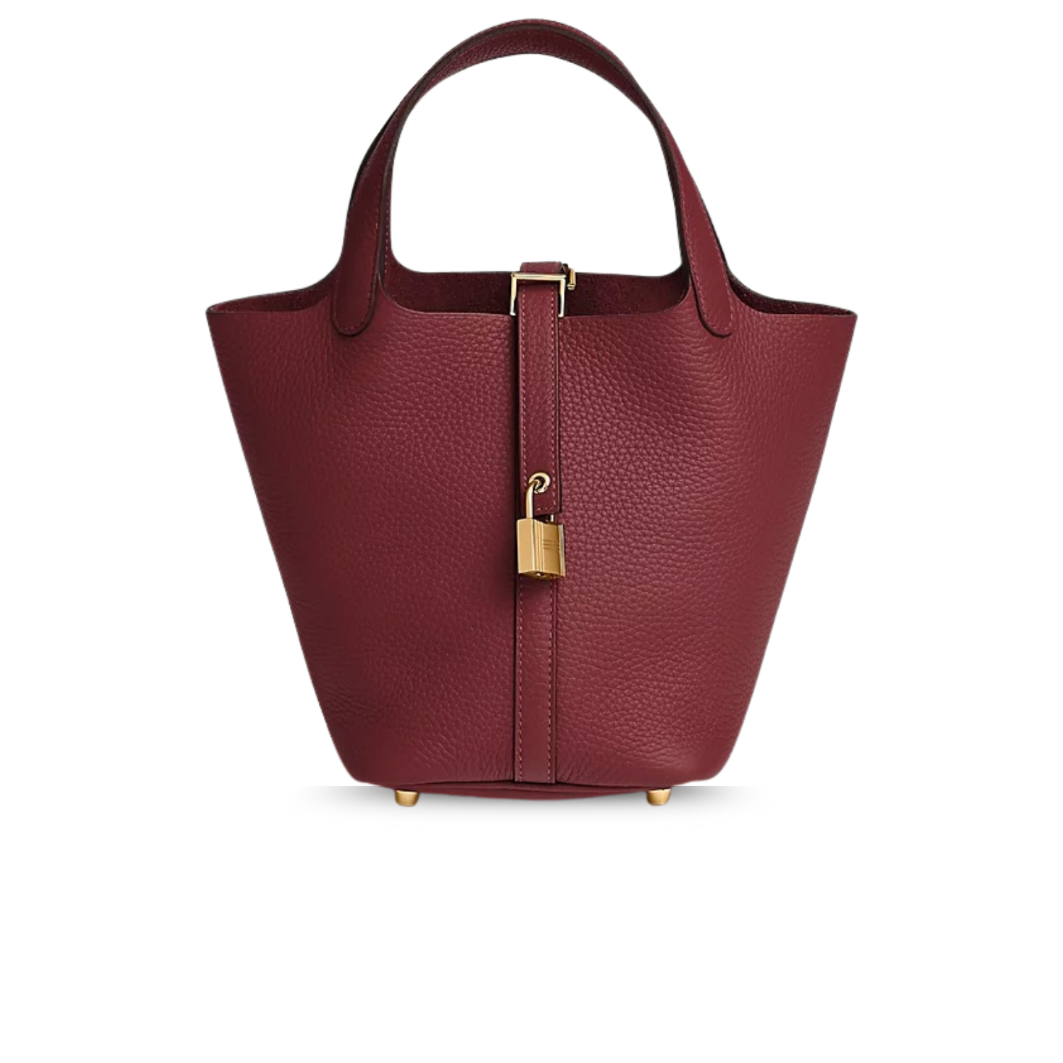 H**me5 Picotin 18 Taurillon Clémence Rouge H Red Gold Hardware 7.1in/18cm For Women H056289CC55