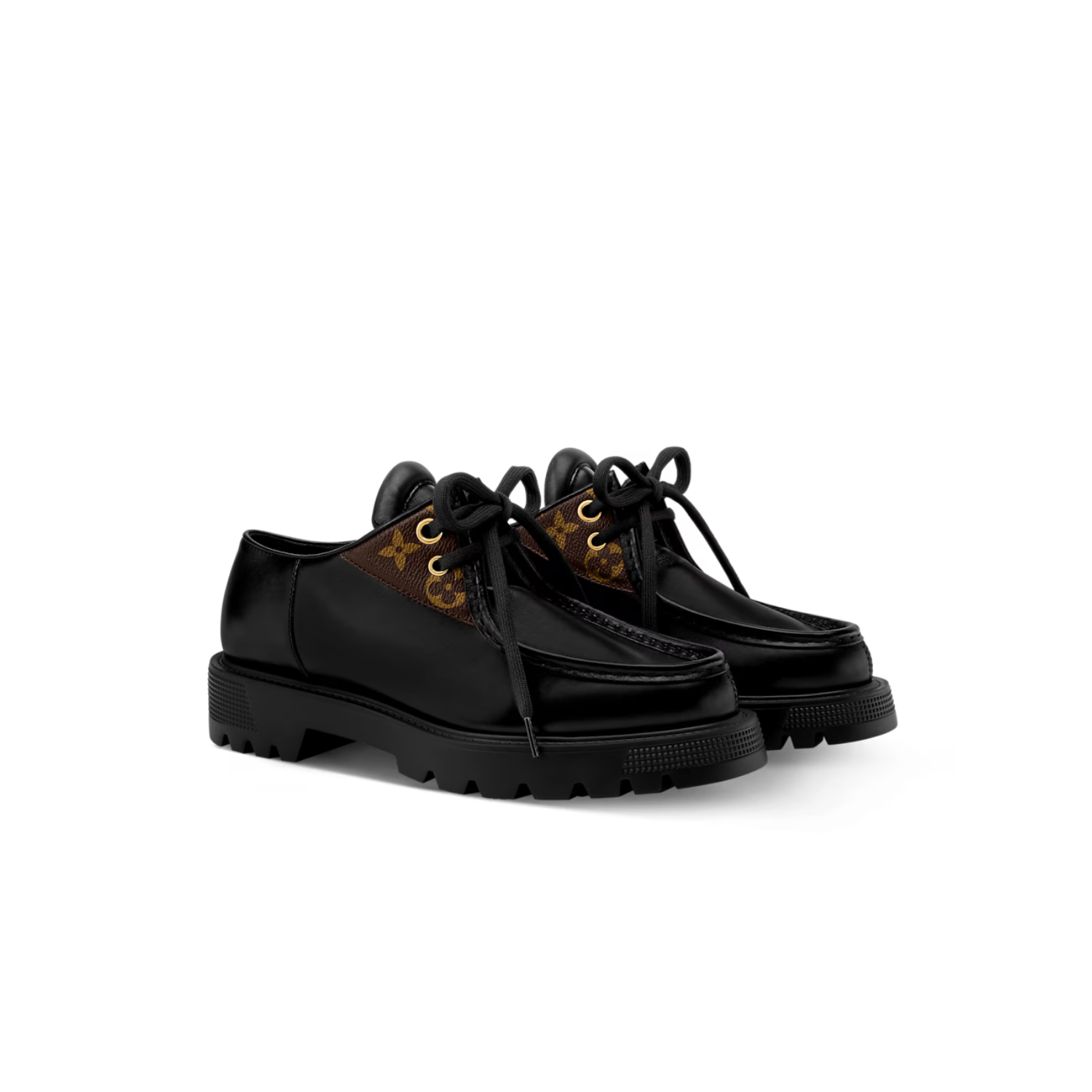 L0vis Vvtt0n District Derby Flat Loafer Black For Women 1AIBY5