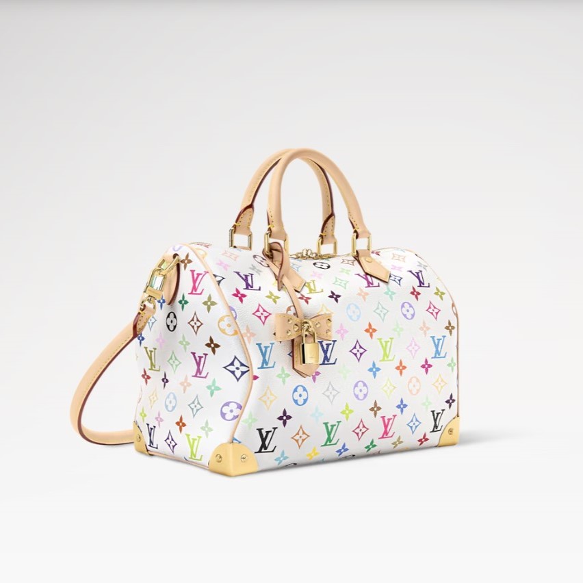 L0vis Vvtt0n LV x TM Speedy Soft 30 Crossbody Bag 11.8in/ 30cm Multicolored Gold Hardware For Women M27789