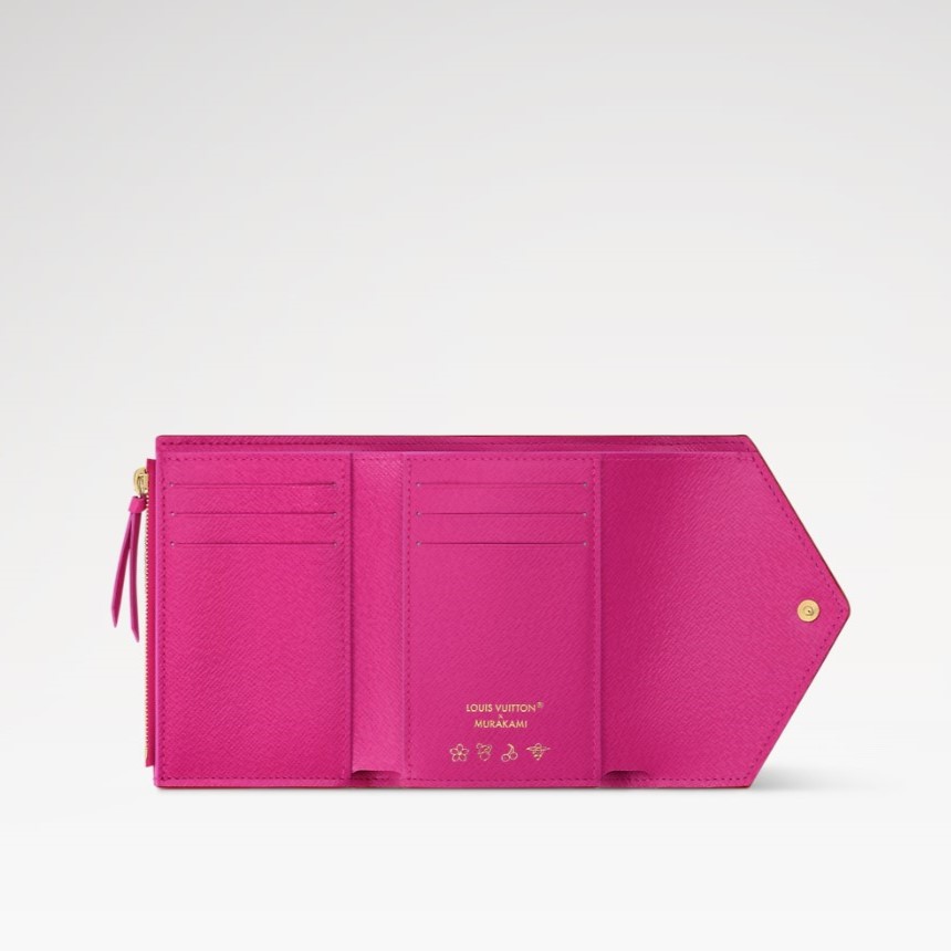 L0vis Vvtt0n LV x TM Victorine Wallet 4.7in/ 12cm Multicolor Gold Hardware For Women M28387