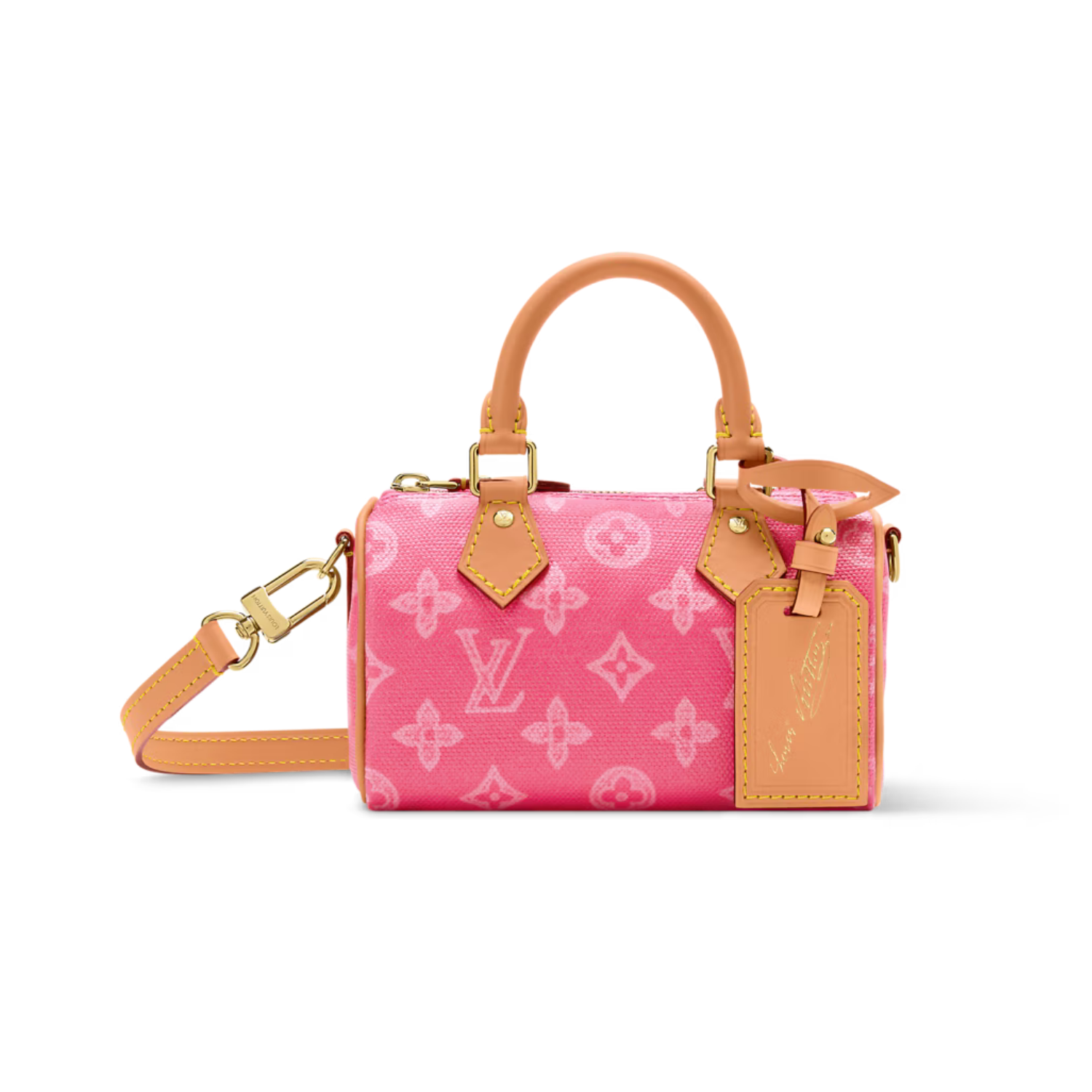 L0vis Vvtt0n Nano Speedy Monogram Origine Rose Ruban For Women 6.3in/16cm M28322