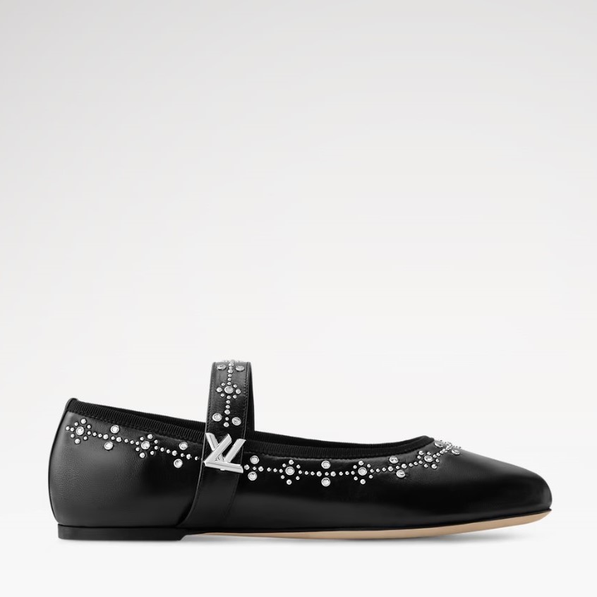 L0vis Vvtt0n Romy Flat Ballerina Black For Women 1AIBWJ