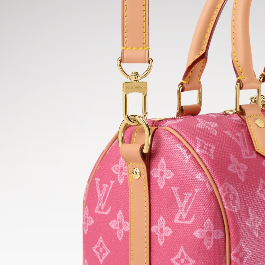 L0vis Vvtt0n Speedy Bandouliere 25 Monogram Origine Rose Ruban For Women 9.8in/25cm M27528