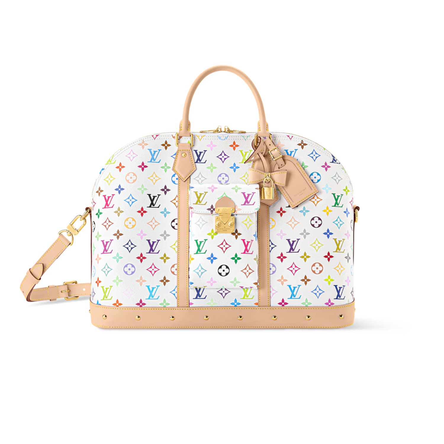 L0vis Vvtt0n LV x TM Alma Travel Crossbody Bag 17.7in/ 45cm Multicolored Gold Hardware For Women M27901