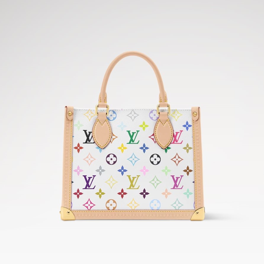 L0vis Vvtt0n LV x TM Onthego PM Tote Bag 9.8in/ 25cm Multicolored Gold Hardware For Women M27580