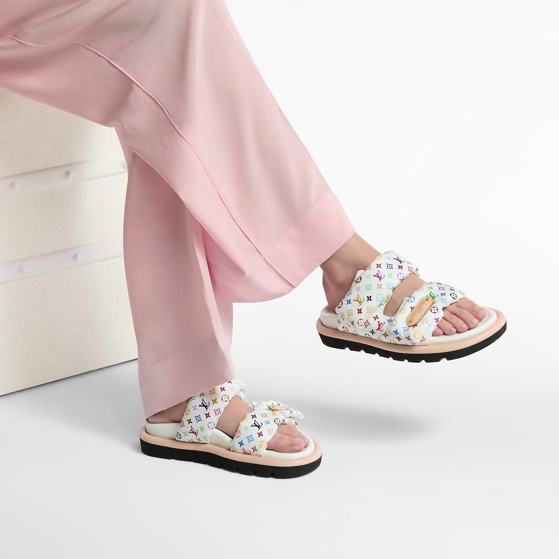 L0vis Vvtt0n LV x TM Pool Pillow Comfort Mules White For Women 1AJNEW