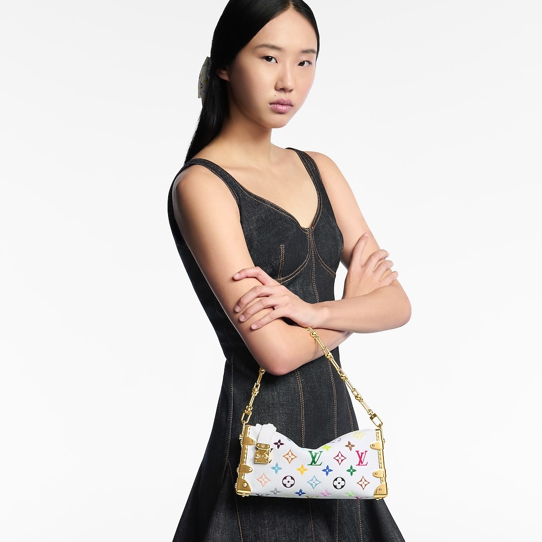 L0vis Vvtt0n LV x TM Slim Trunk Crossbody Bag 9.1in/ 23cm Multicolored Gold Hardware For Women M27737