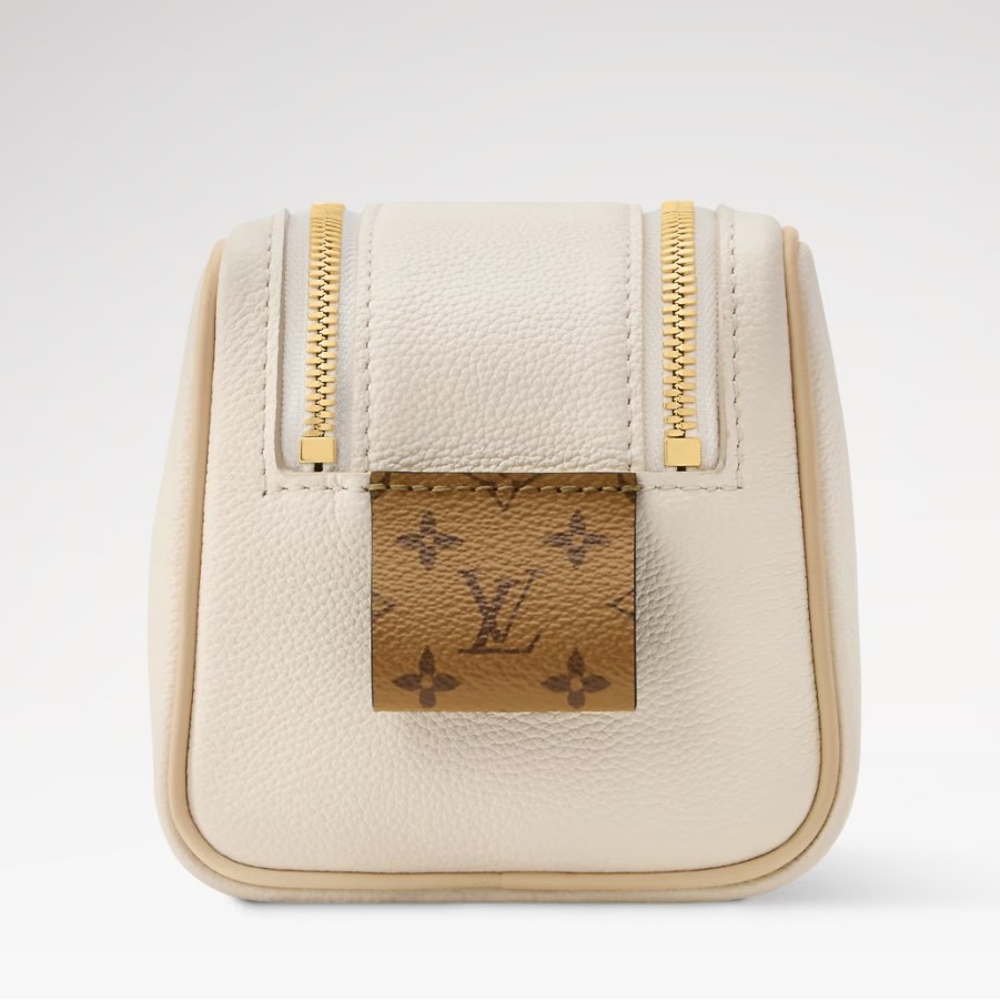 L0vis Vvtt0n Mini Dopp Kit 7.9in/ 20cm Vanilla Gold Hardware For Women M29547