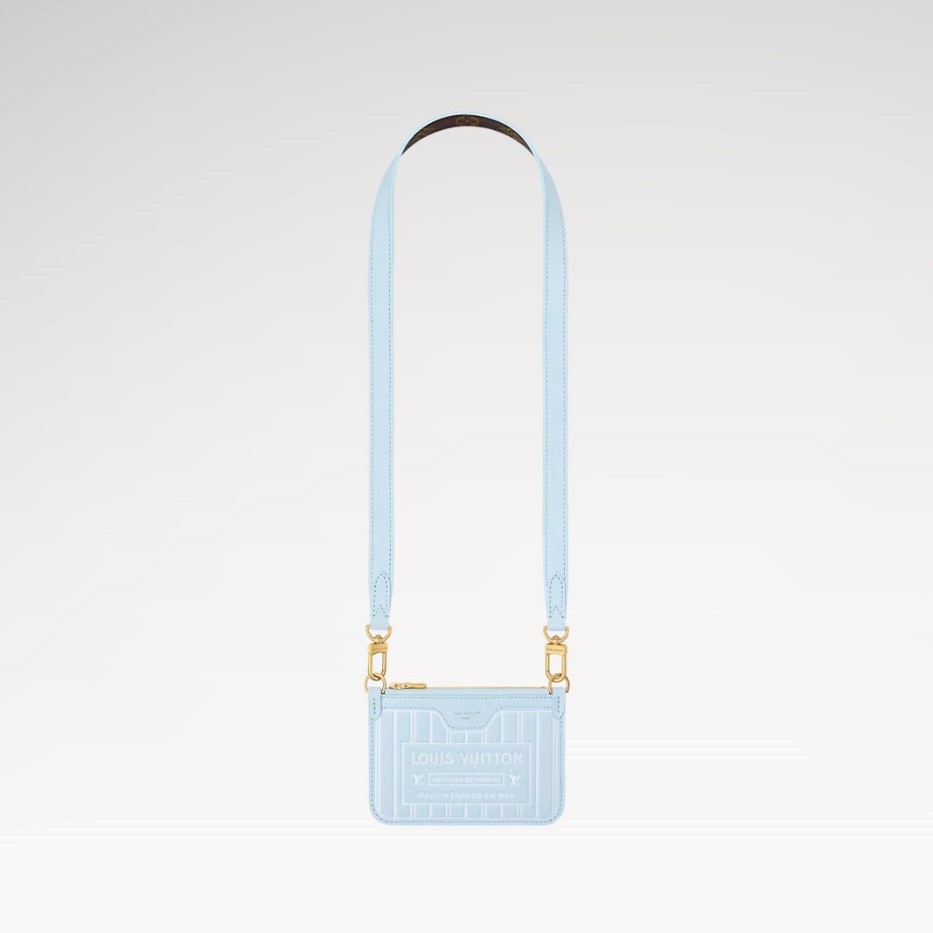 L0vis Vvtt0n Neverfull Bandoulière Inside Out BB Tote Bag 10.4in/ 26cm Monogram Sky Blue Gold Hardware For Women M28336