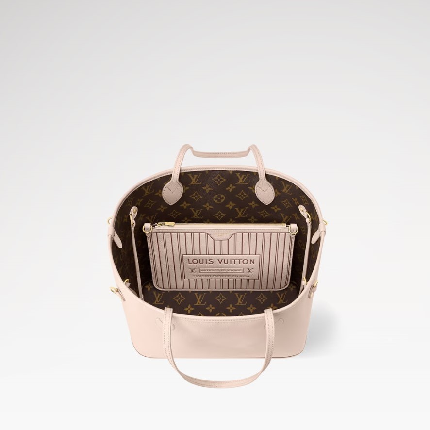 L0vis Vvtt0n Neverfull Inside Out MM Tote Bag 12.2in/ 31cm Monogram Sand Gold Hardware For Women M28375