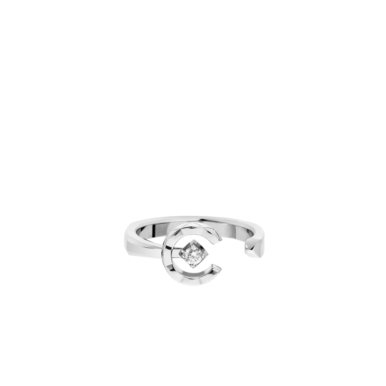 Ch**el Coco Ring Silver Hardware For Women J13724
