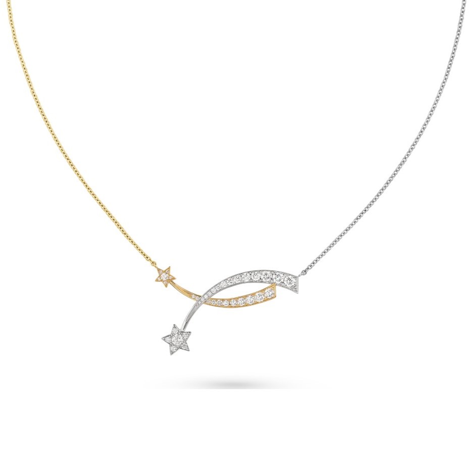 Ch**el Etoile Filante Necklace Silver/ Gold Hardware For Women J11730