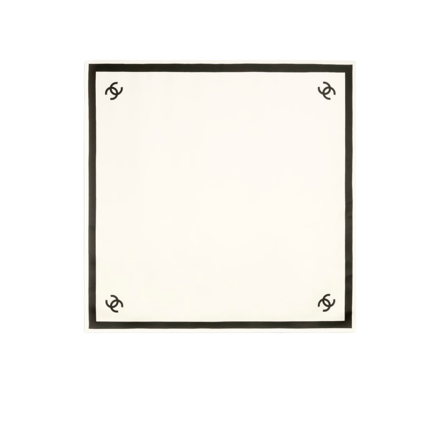 Ch**el Square Scarf Ecru/ Black For Women AAB938-B24346-UA149