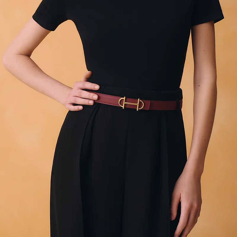 H**me5 Gamma 24mm Reversible Belt Rouge H/ Brown For Women H052150CAYF065