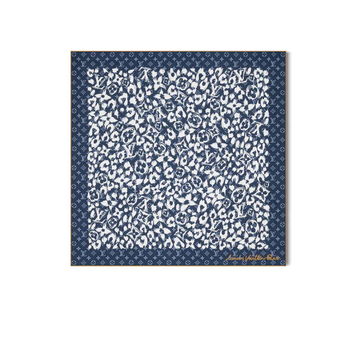 L0vis Vvtt0n LV Safari Square 90 Scarf Blue For Women M97895