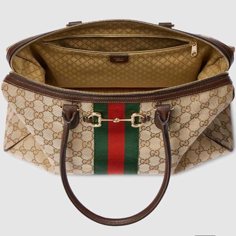 Gvc*1 Borsetto Large Boston Shoulder Bag 15.2in/ 39cm Sand/ Brown Gold Hardware For Women 866734 FAFV9 9653