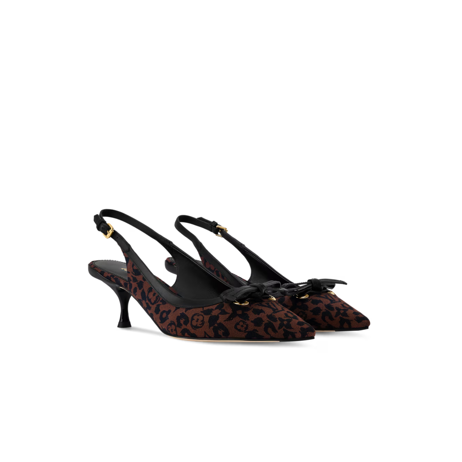 L0vis Vvtt0n 6AM Slingback Pumps Brown For Women 1AJL05