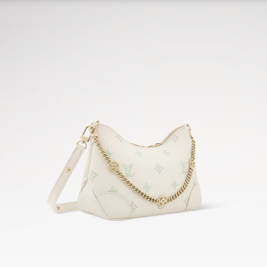 L0vis Vvtt0n Boulogne PM Crossboy Bag 10.2in/ 26cm Milky White/ Green Gold Hardware For Women M27571