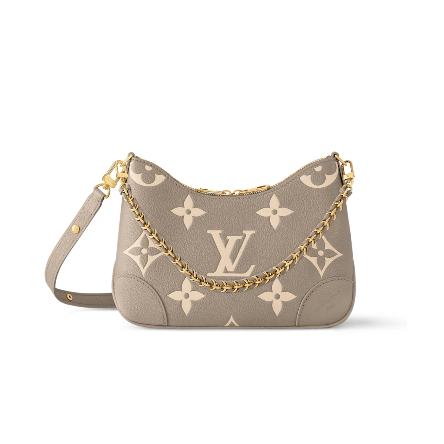 L0vis Vvtt0n Boulogne PM Crossboy Bag 10.2in/ 26cm Dove Gray/ Cream Gold Hardware For Women M13224