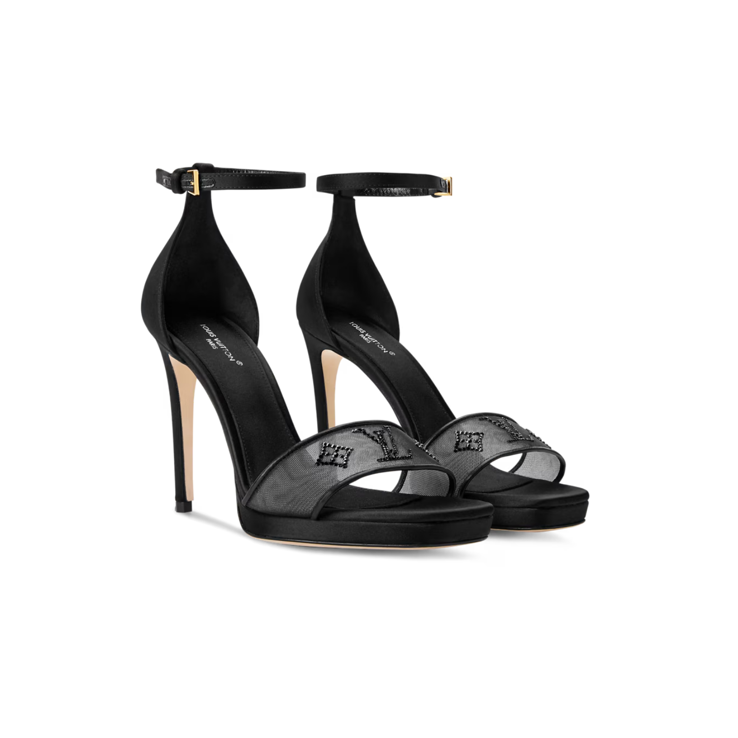 L0vis Vvtt0n Gala Platform Sandals Black For Women 1AJM18