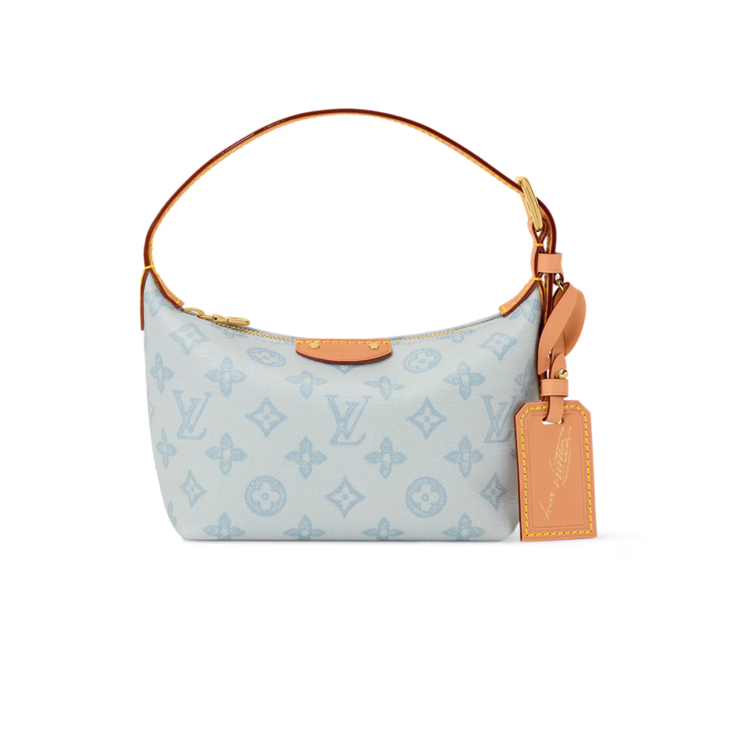 L0vis Vvtt0n Pochette Hills Shoulder Bag 7.3in/ 18.5cm Monogram Origine Bleu Courrier Gold Hardware For Women M28250