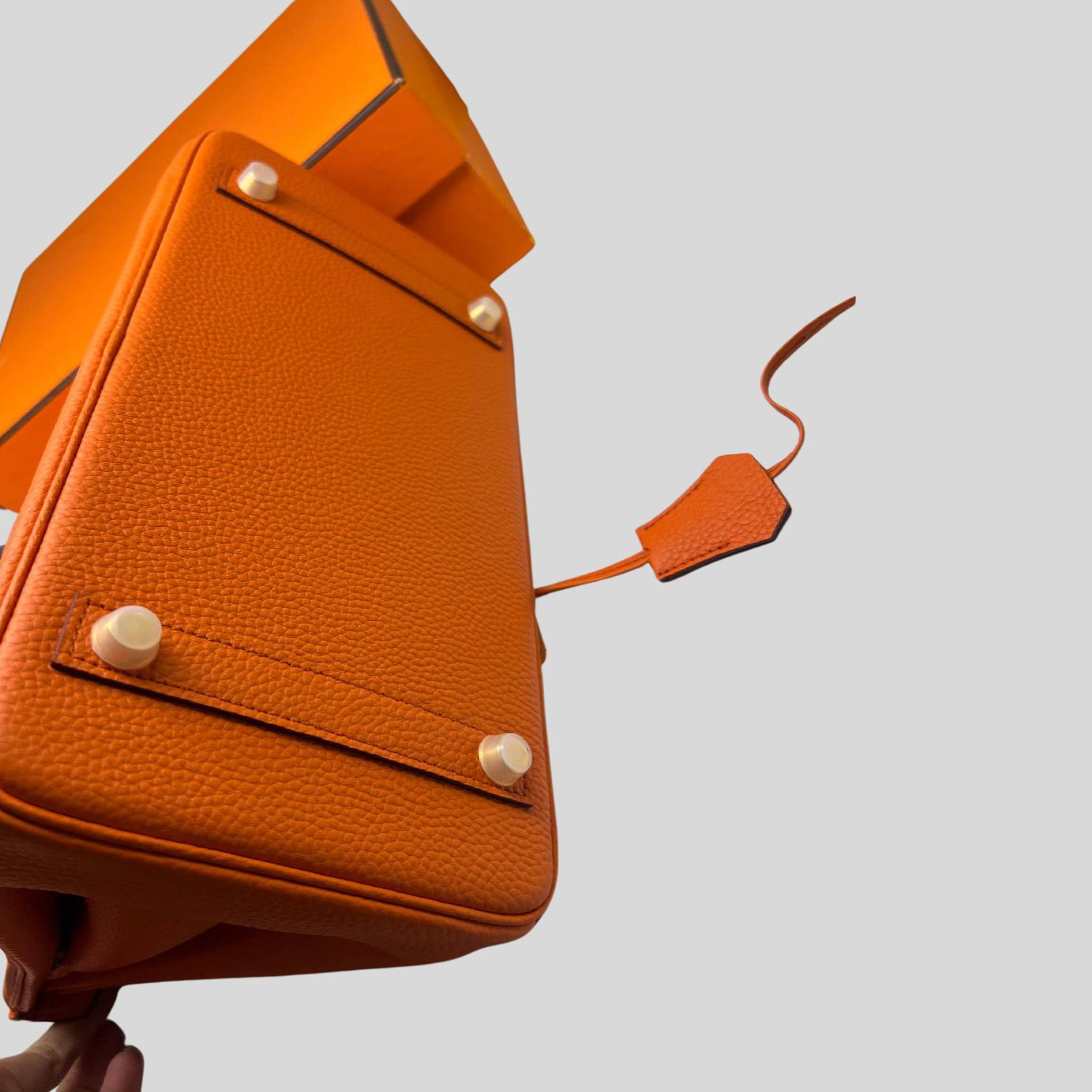 H**me5 Birkin Orange Semi Handstitched With Gold Toned Hardware For Women 30cm/11.8in