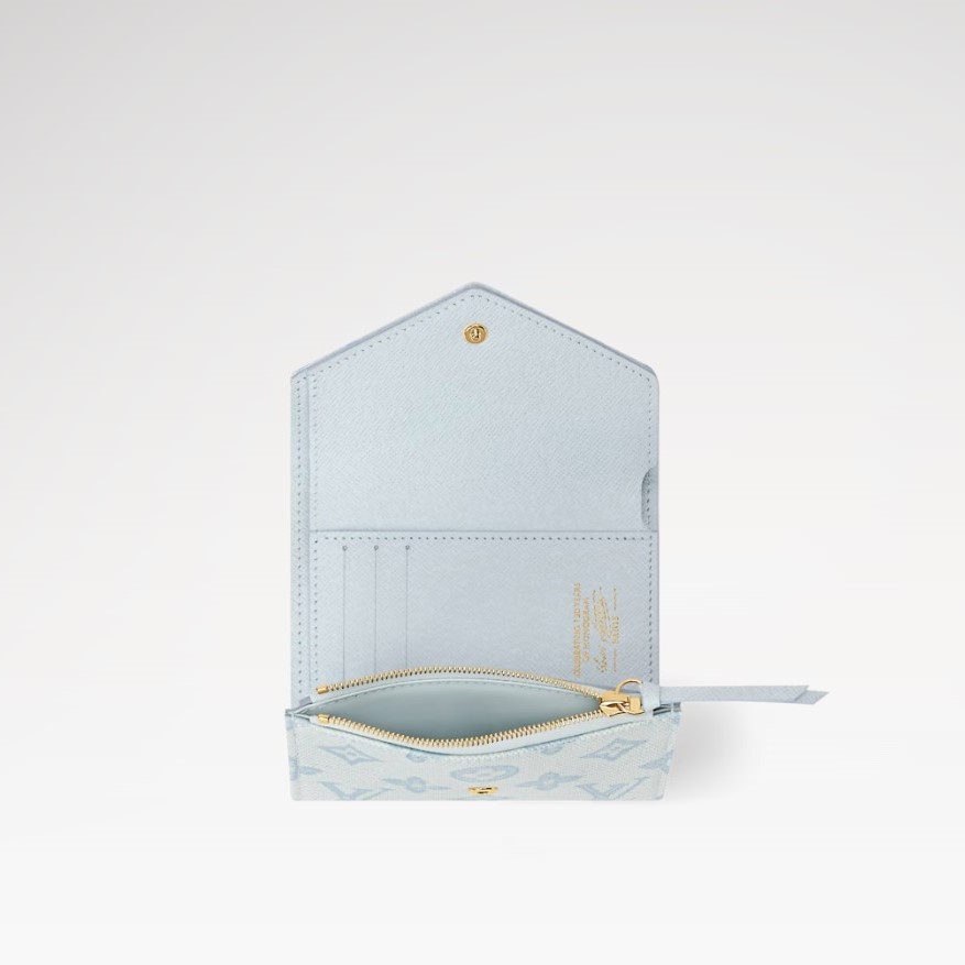 L0vis Vvtt0n Victorine Wallet Monogram Origine Bleu Courrier For Women 4.7in/12cm M27682