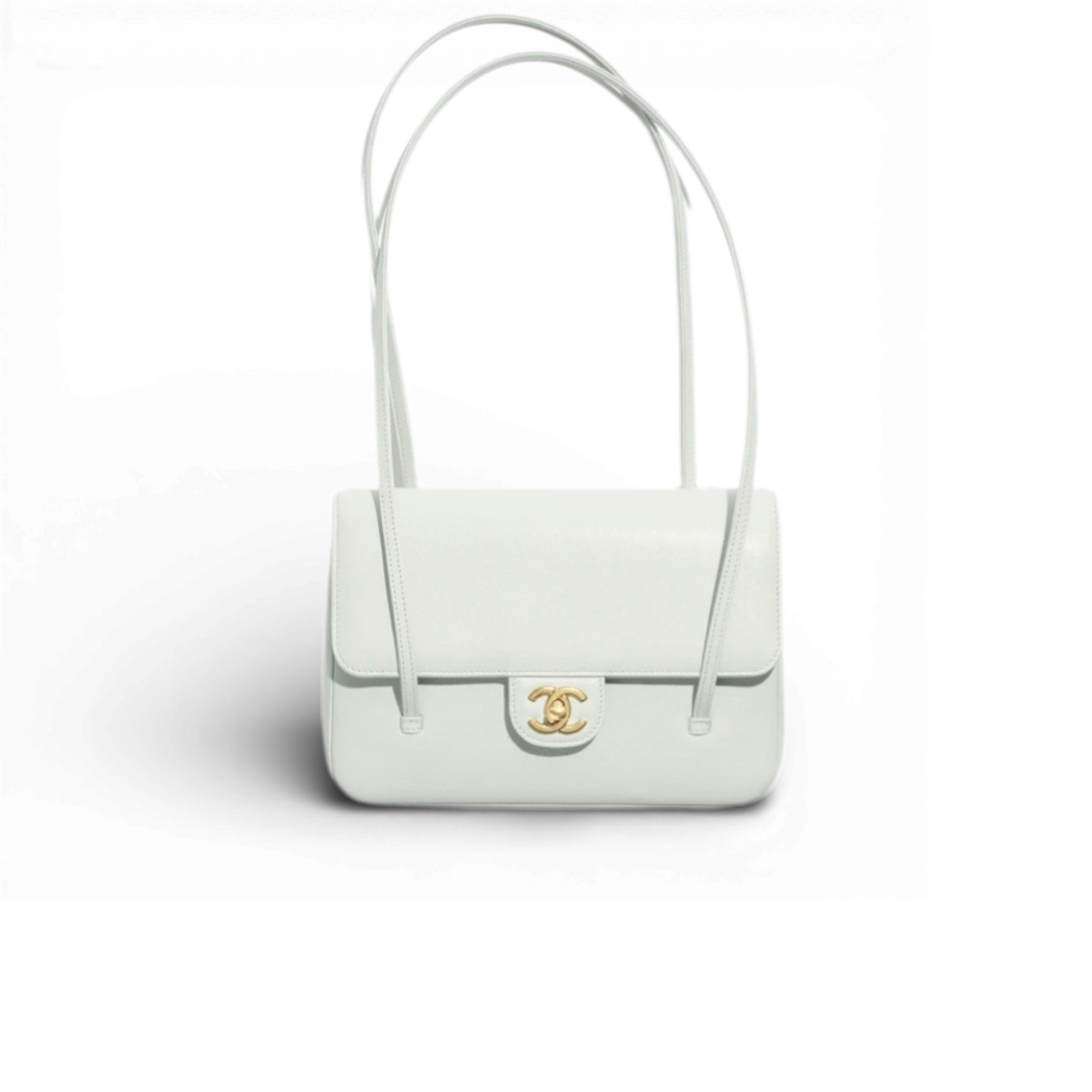 Ch**el Flap Bag Small Shoulder 8.7in/ 22cm Light Green Gold Hardware For Women AS6130-B23483-U6544