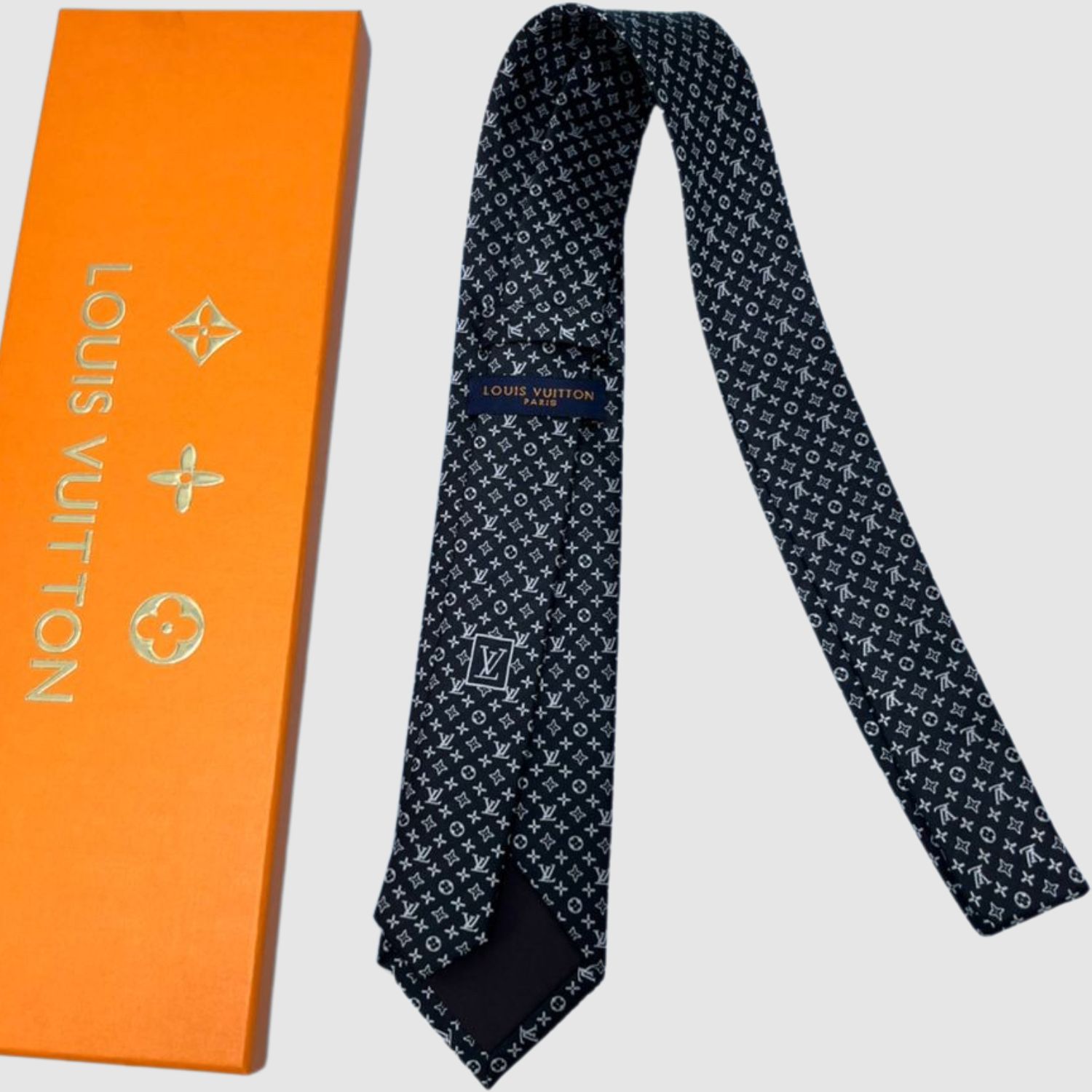 L0vis Vvtt0n Monogram Classic Tie Black LV Men Tie