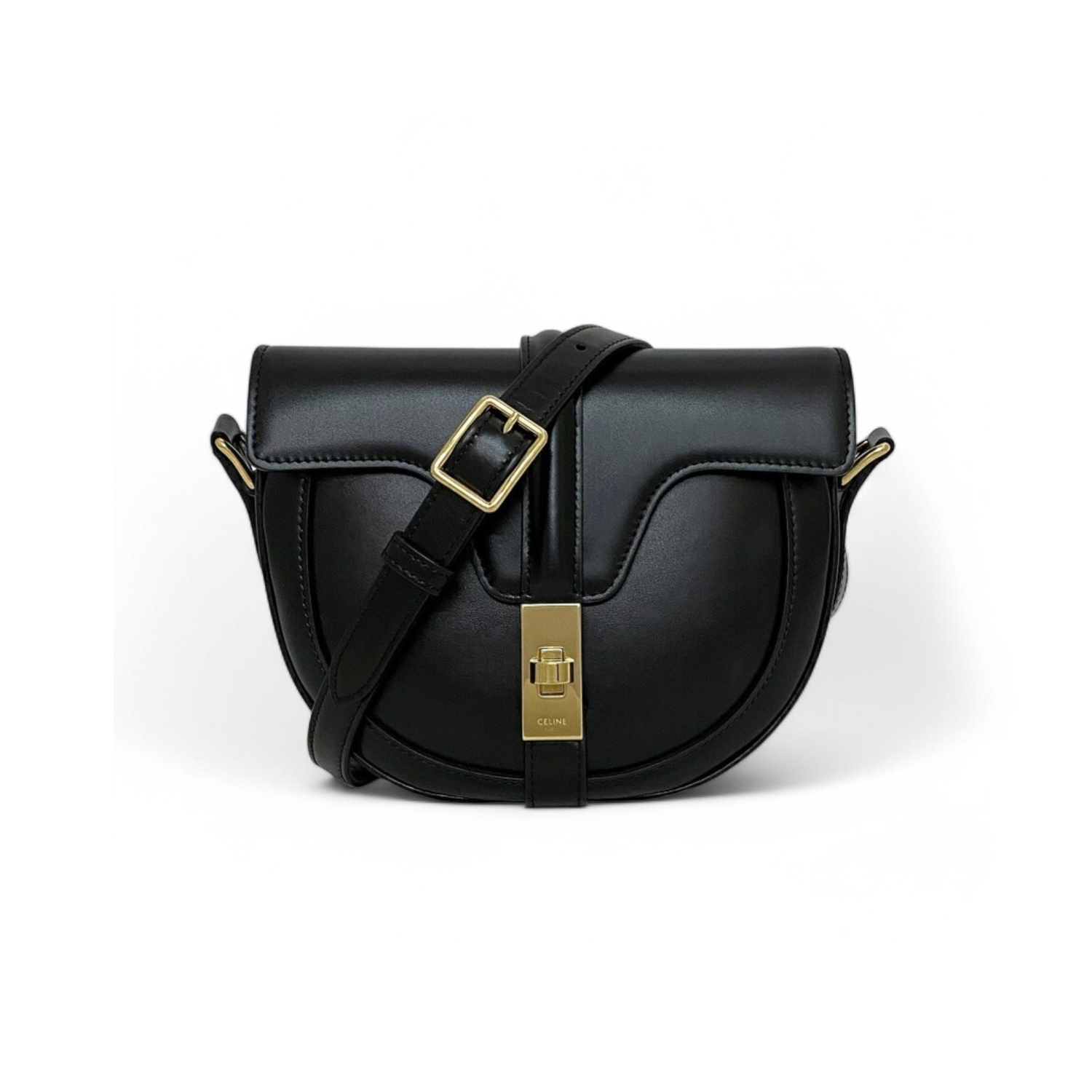 Ce1i*e Small Besace 16 Bag In Satinated Black/White/Light Pink For Women‎ 7in/19cm 188013BEY.38NO