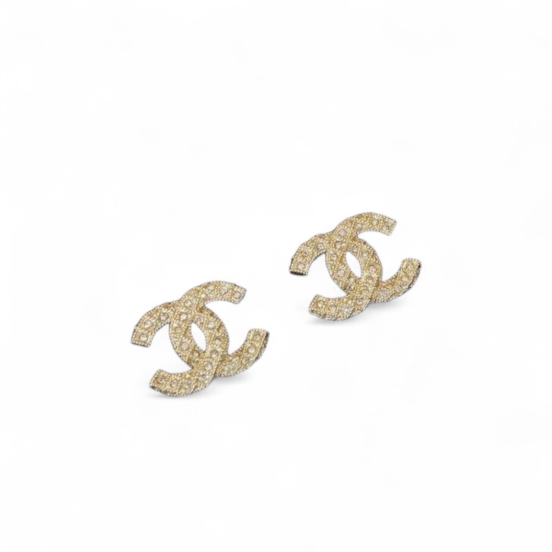 Ch**el D1am0nd Earrings Gold For Women