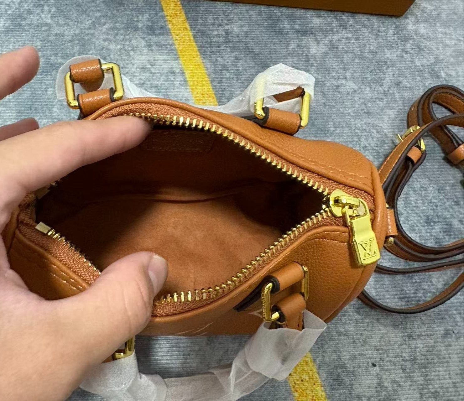 L0vis Vvtt0n Nano Speedy Monogram Empreinte Brown For Women, Women’s Handbags, Shoulder And Crossbody Bags 6.3in/16cm