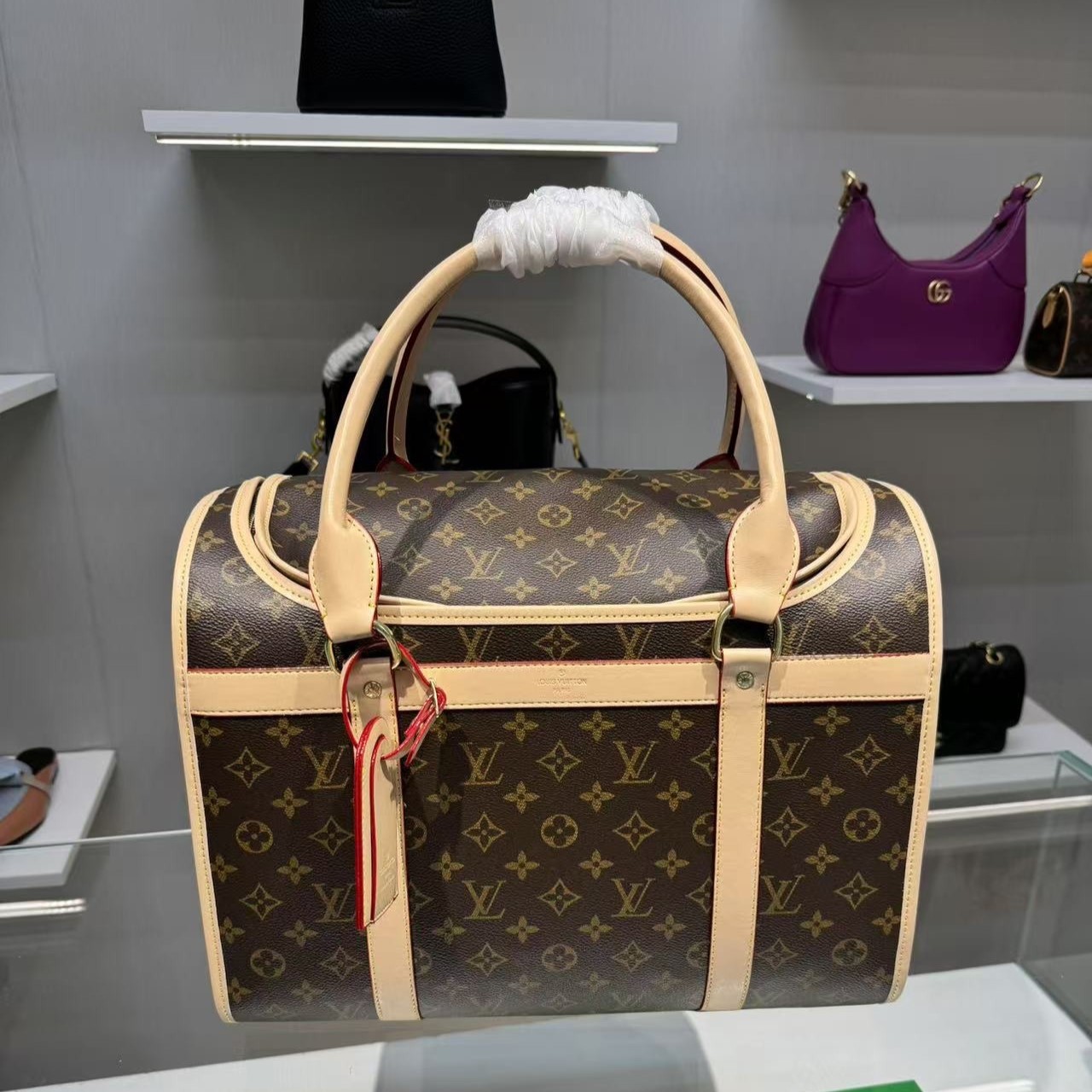 L0vis Vvtt0n Dog Carrier 40 Bag Brown 17,3in/44cm M45662