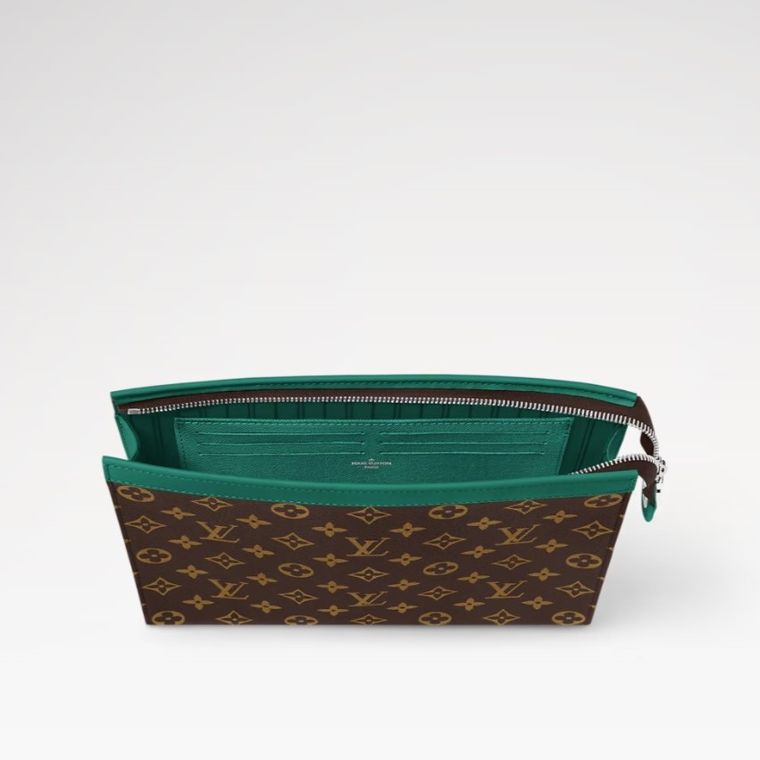 L0vis Vvtt0n Pochette Voyage MM Borneo Green For Men 10,6in/27cm M12816