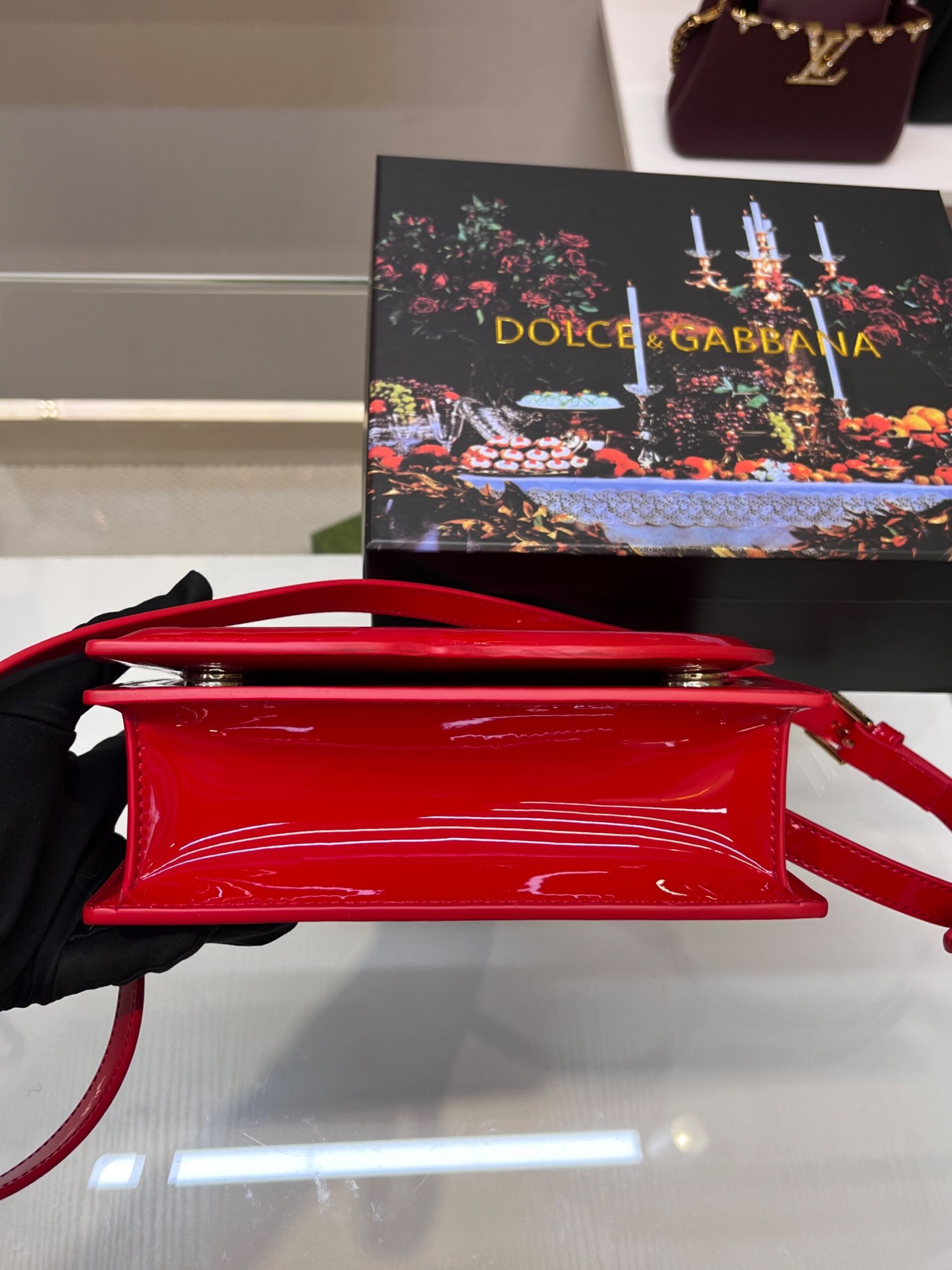 [True-to-ORIGINAL] Dolce Gabbana Logo Bag Red For Women BB7287A147180315- 20 Cm/ 7.8 Inches