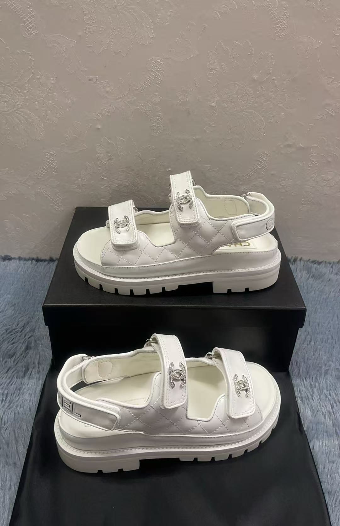 Ch**el Sandals White For Women