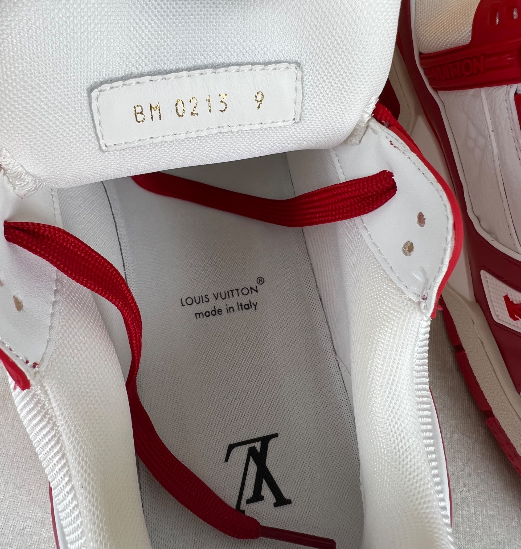 L0vis Vvtt0n Trainer Sneaker Rubber Monogram Red For Men LV