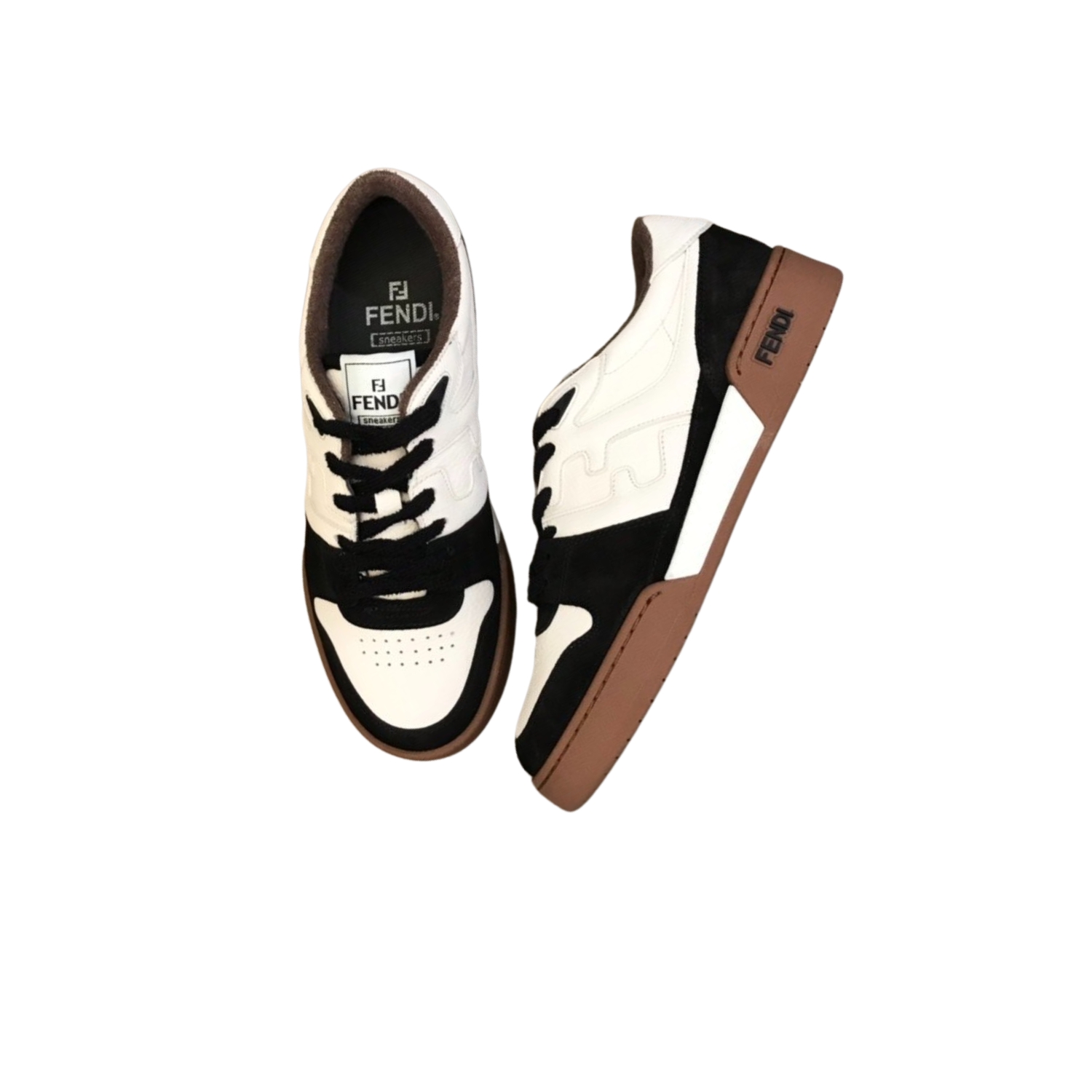 F**di FD Match Low Tops Sneakers Brown For Men 7E1493AHH2F1FZB