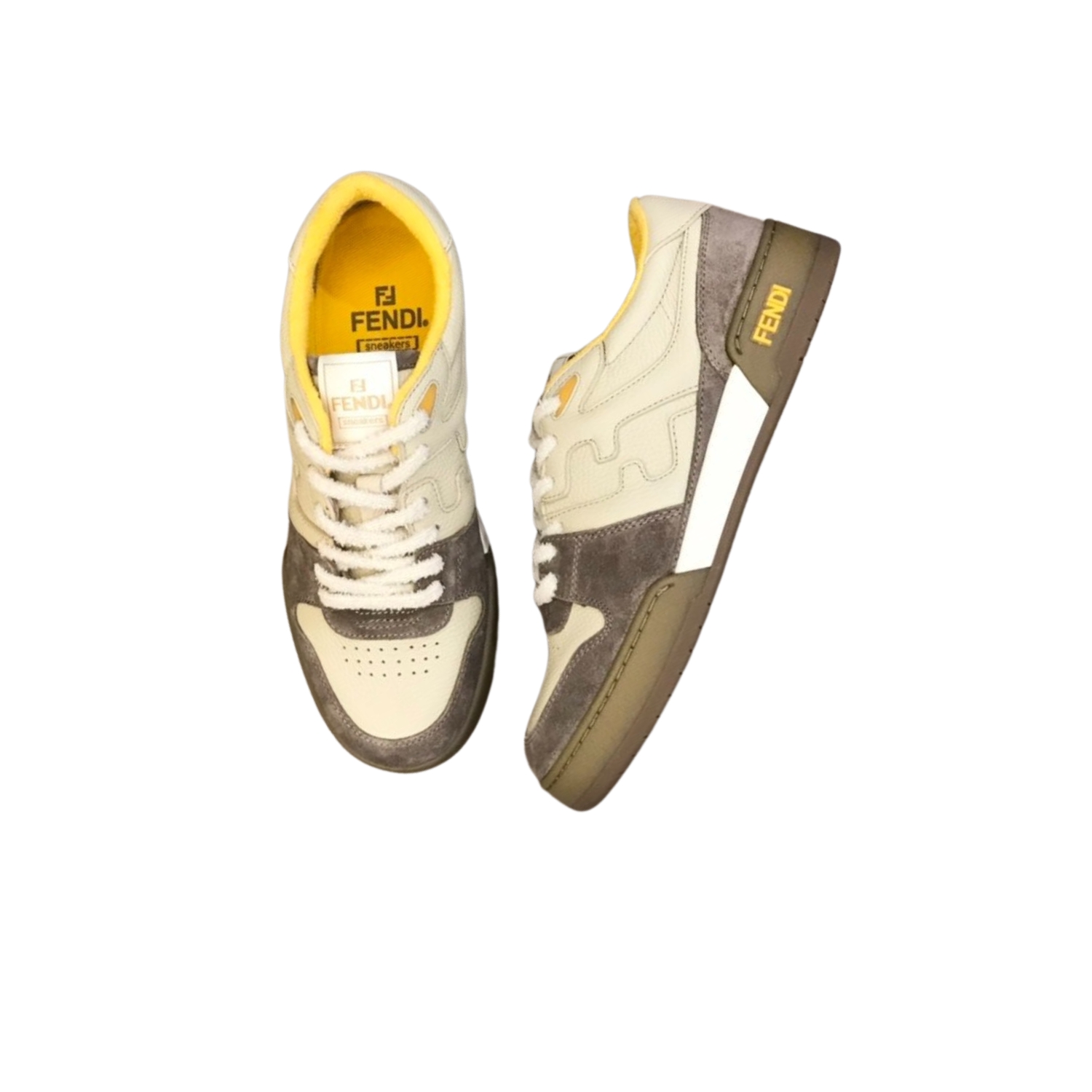 F**di FD Match Low Tops Sneakers Grey For Men 7E1493AHH2F1FHU