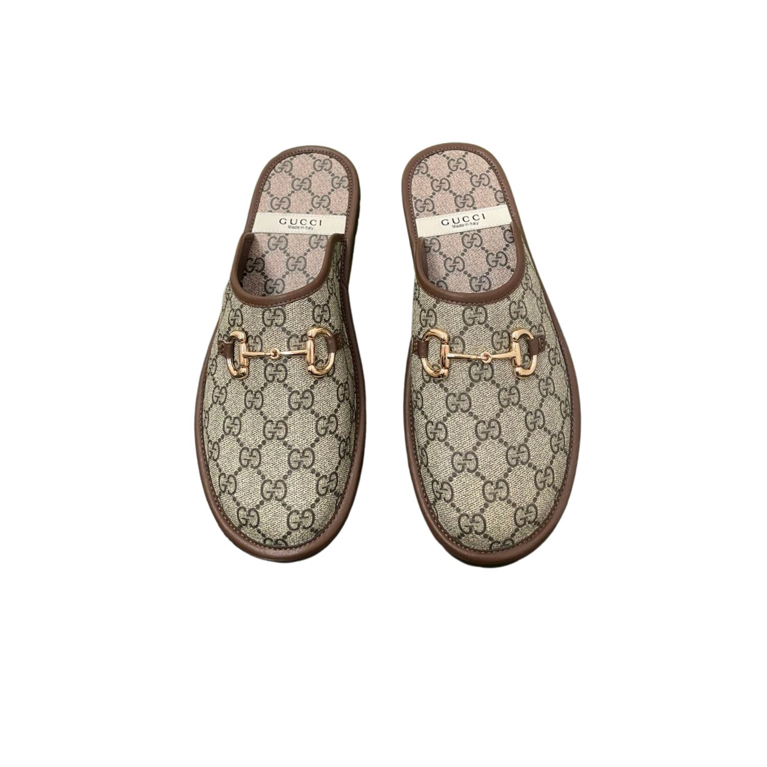 Gvc*1 Men’s GG Slipper With Horsebit Gray For Men GG Shoes ‎694249