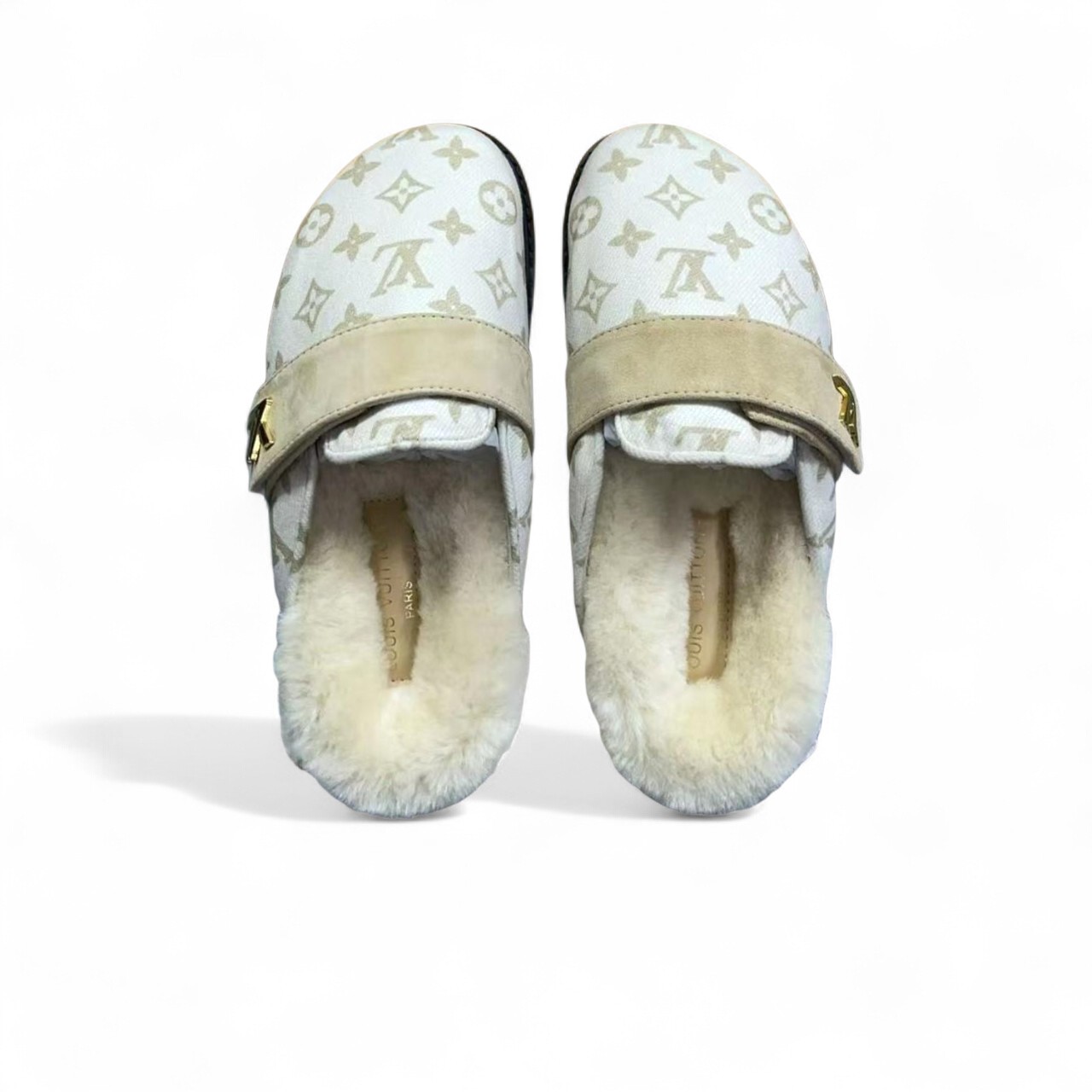 L0vis Vvtt0n LV Cosy Flat Comfort Clog White For Women 1ADD6V