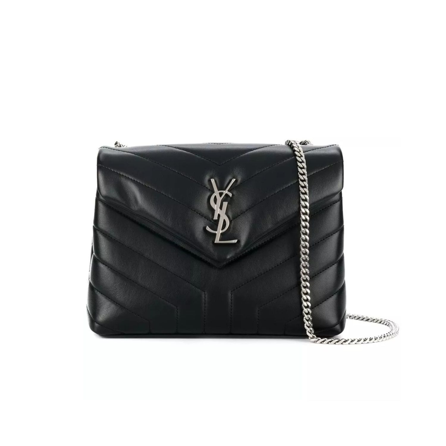 Sa1nt Lau*nt Loulou Small Chain Bag In Matelassé “Y” Black For Women 9.8in/23cm Y51 494699DV7261000