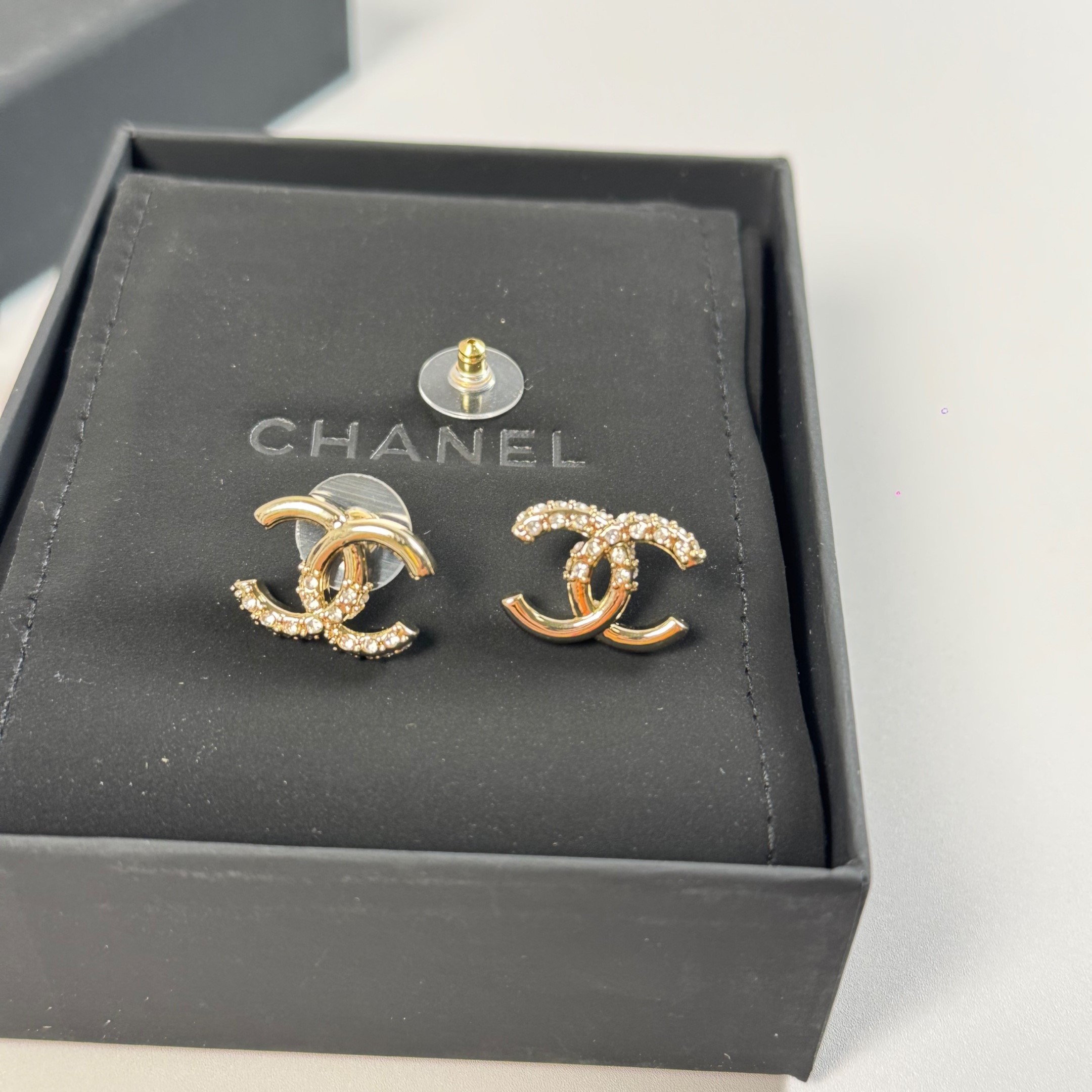 Ch**el Stud Earrings Gold For Women