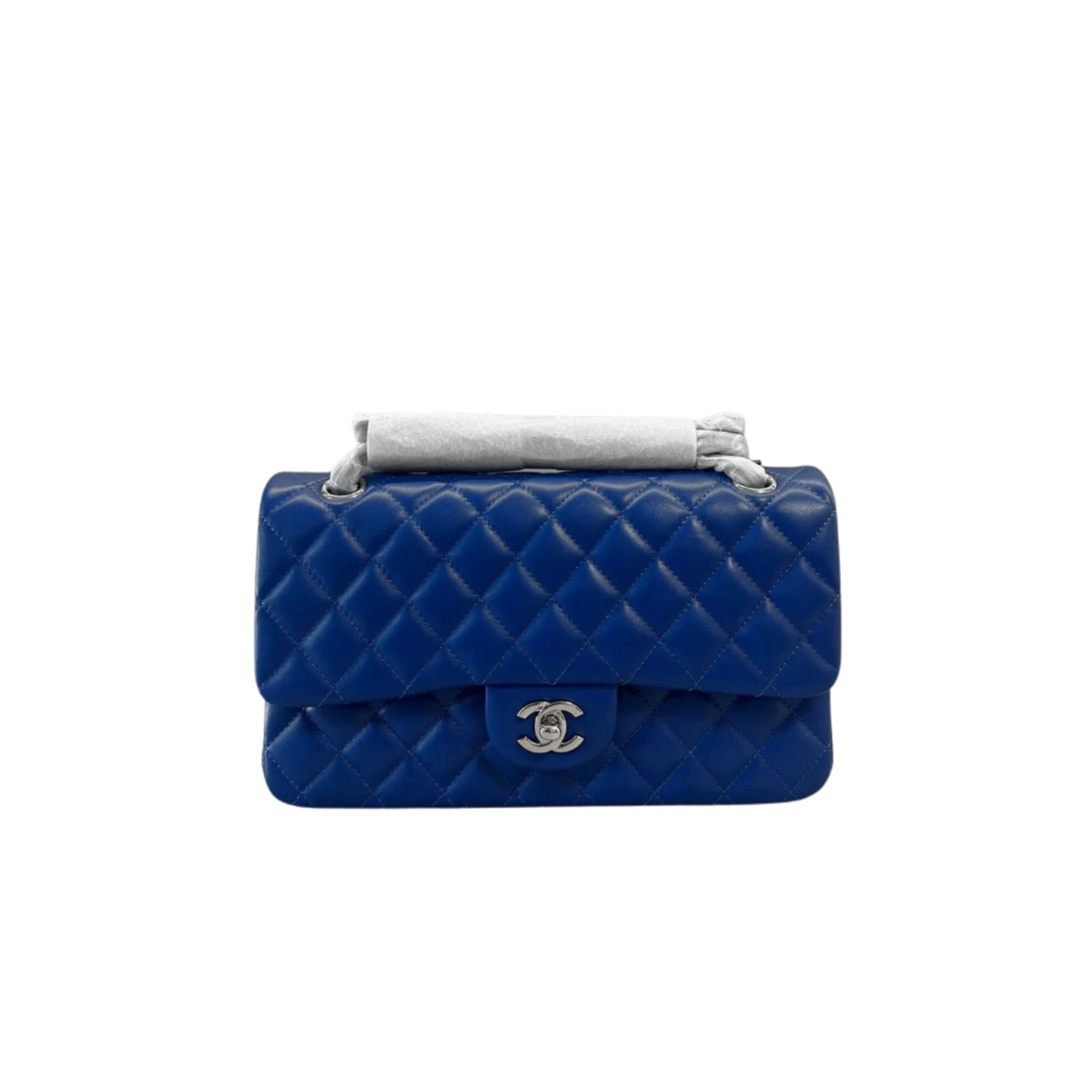 Ch**el Classic Handbag Navy Blue For Women, Women’s Bags, Shoulder And Crossbody Bags 10.2in/26cm A01112