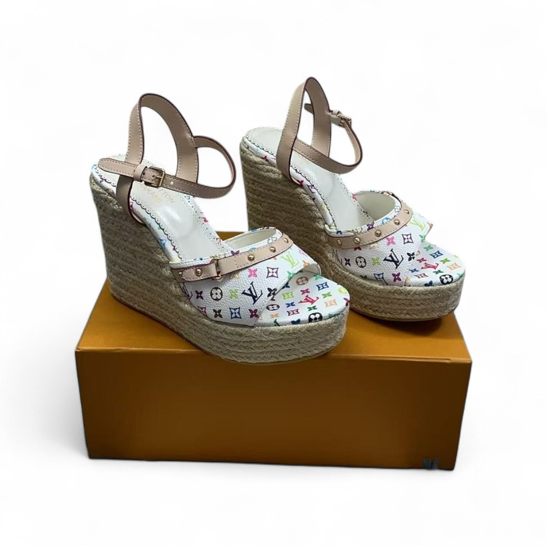 L0vis Vvtt0n LV x TM Helios Wedge Sandal White For Women 1AGYX0