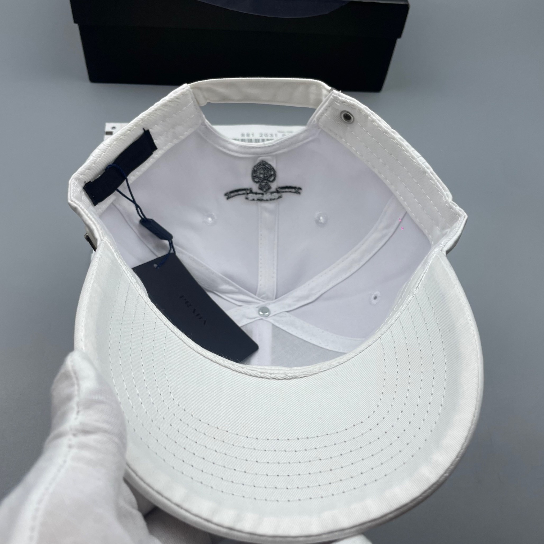 Pra*a Denim Baseball Cap White Pra*a Cap