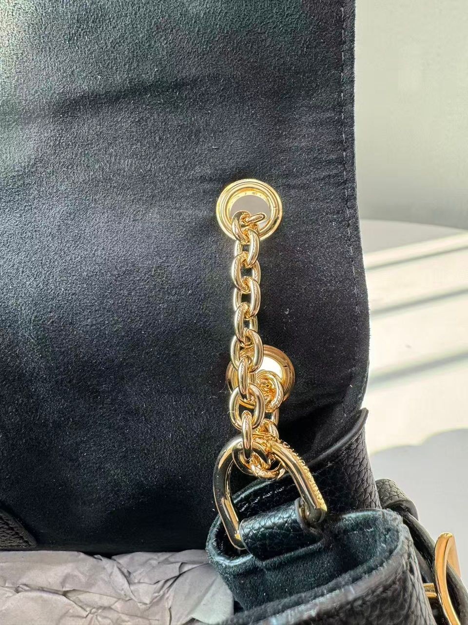 L0vis Vvtt0n Anytime Flap Bag Black For Women 11.6in/29.5cm M14604