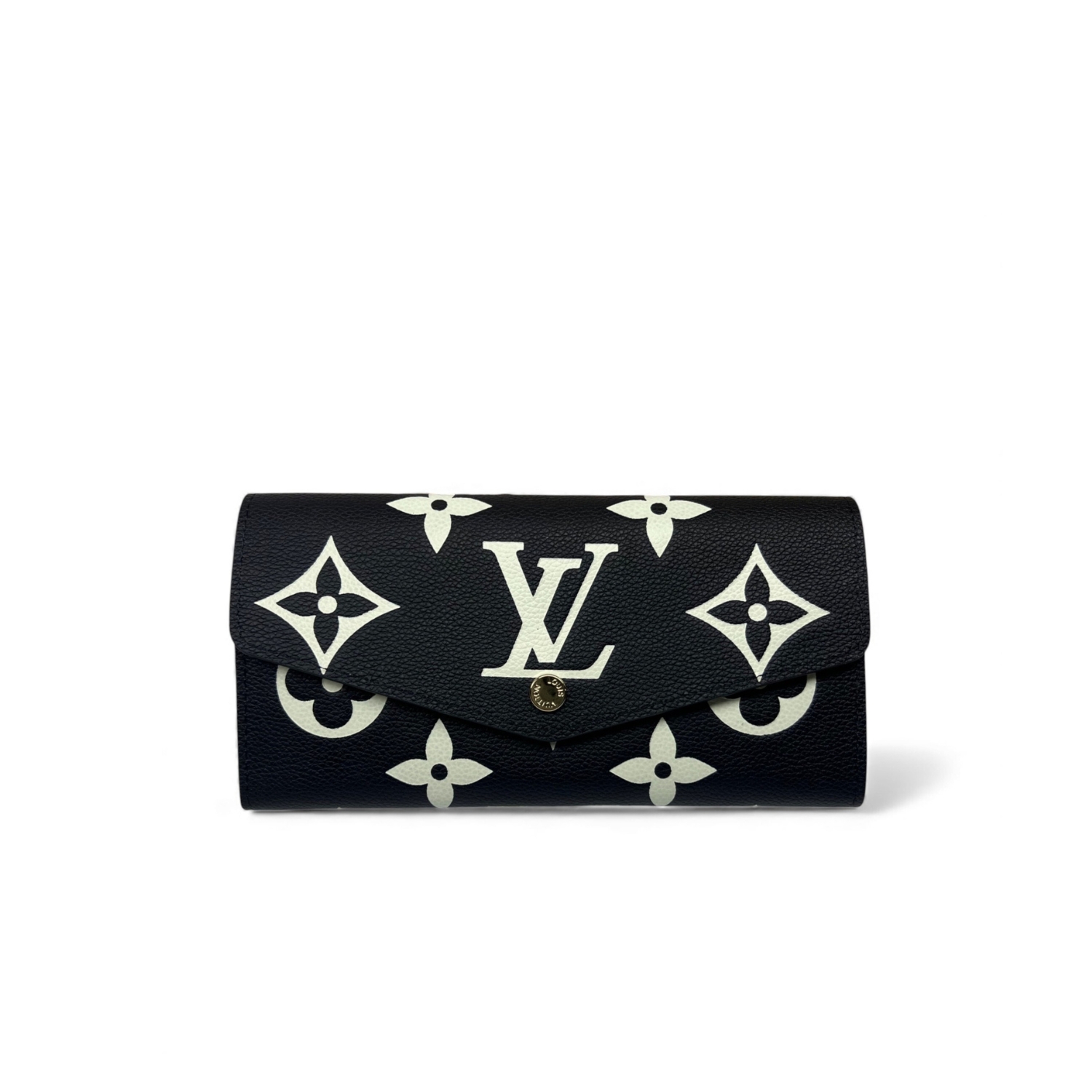 L0vis Vvtt0n Sarah Wallet Black And Beige For Women 19cm/7.5in – M80496